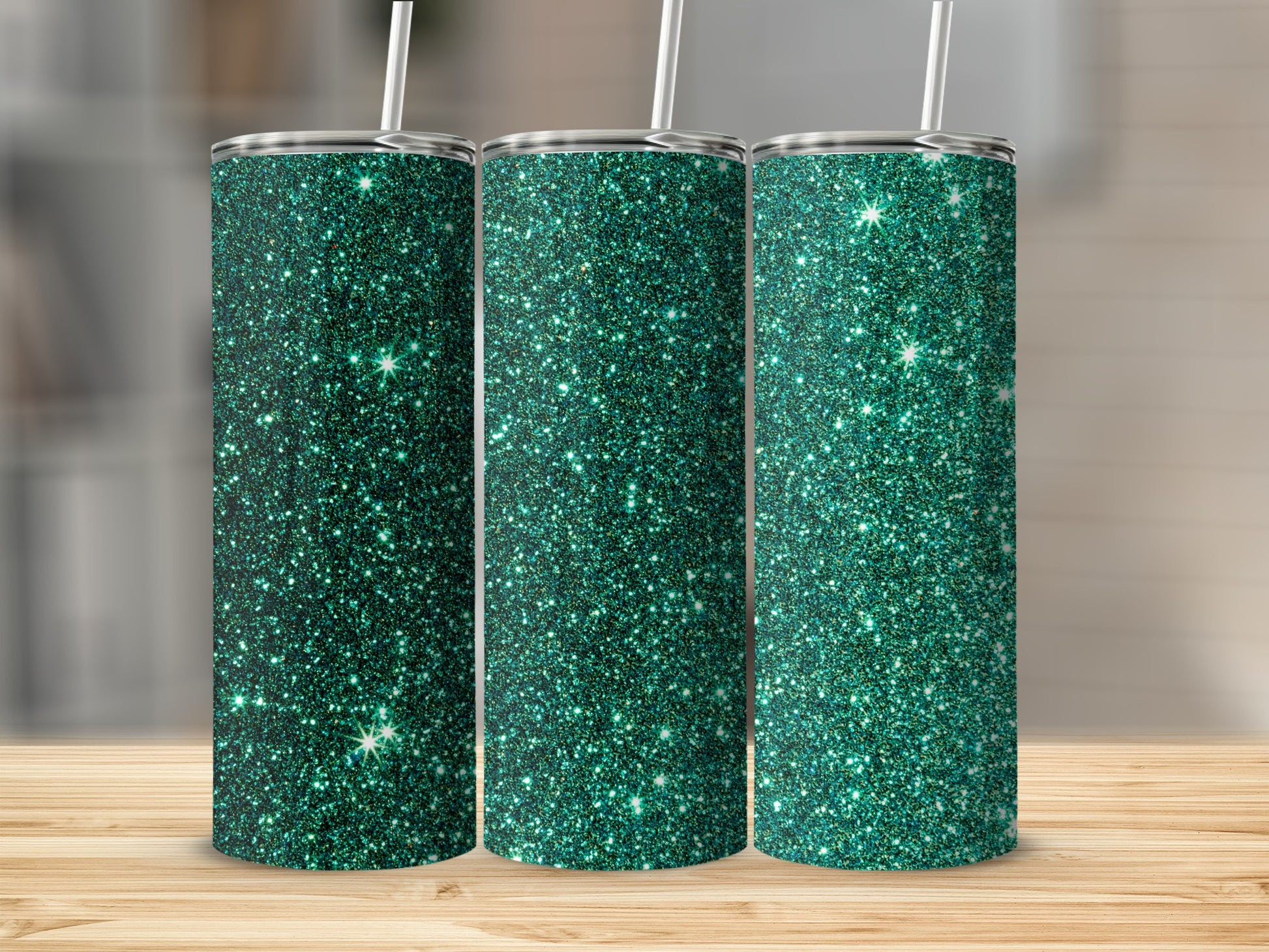 Sparkling Green Glitter Tumbler for Stylish Hydration
