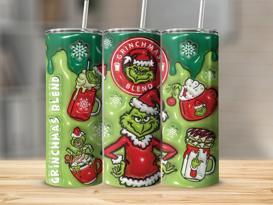 Grinchmas Blend Festive Green Holiday Drinkware