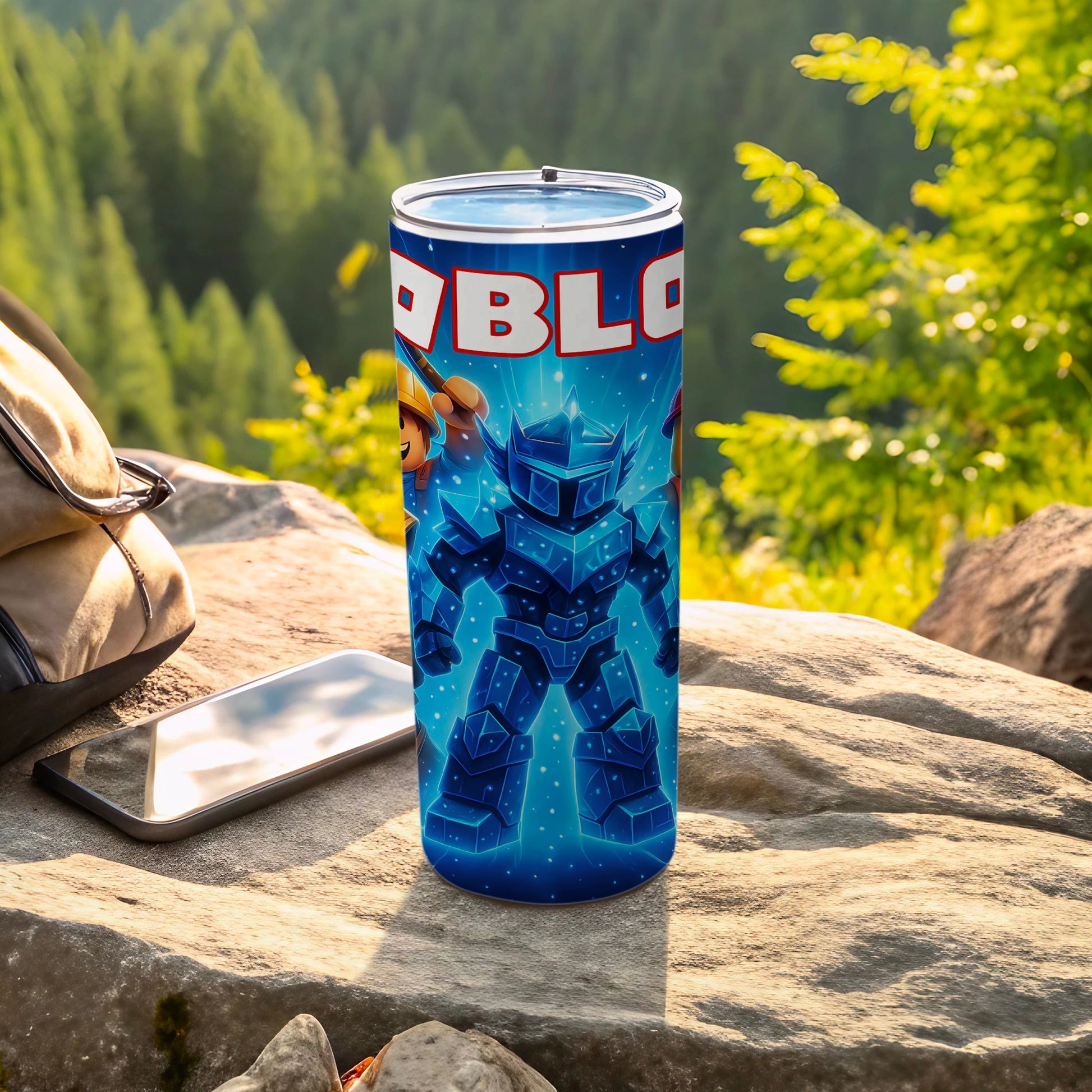 Vibrant Adventure-Themed Travel Tumbler for Kids