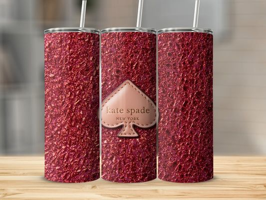 Inspired By Fabulous Kate Spade New York Red Patterned Background Tumblers