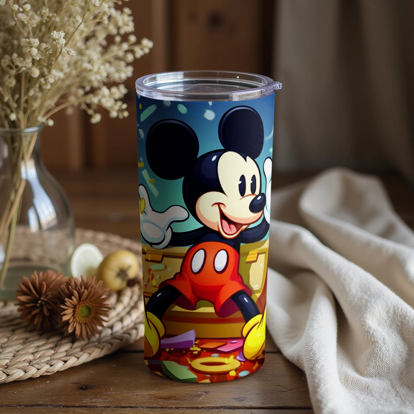 Colorful Mickey Mouse Design Insulated Tumbler