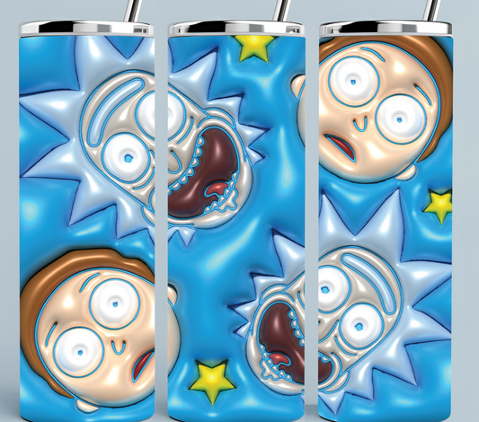 Rick and Morty 3D inflated tumbler