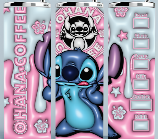 Ohana 3D Coffee Starbucks tumbler