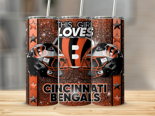 THIS GIRL LOVES Cincinnati Bengals Football Team Tumblers