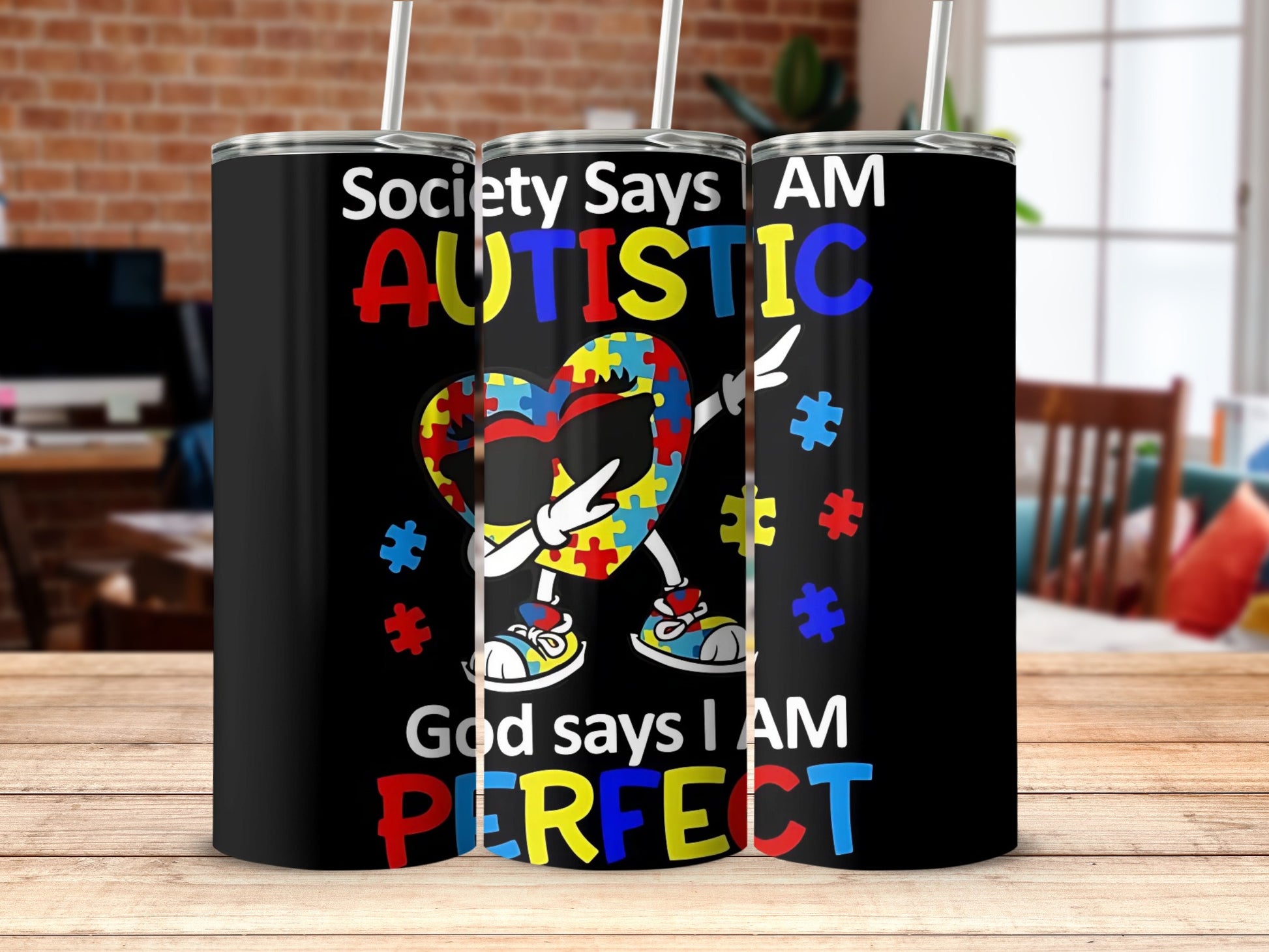 Society Says I Am Autistic God Says I Am Perfect product