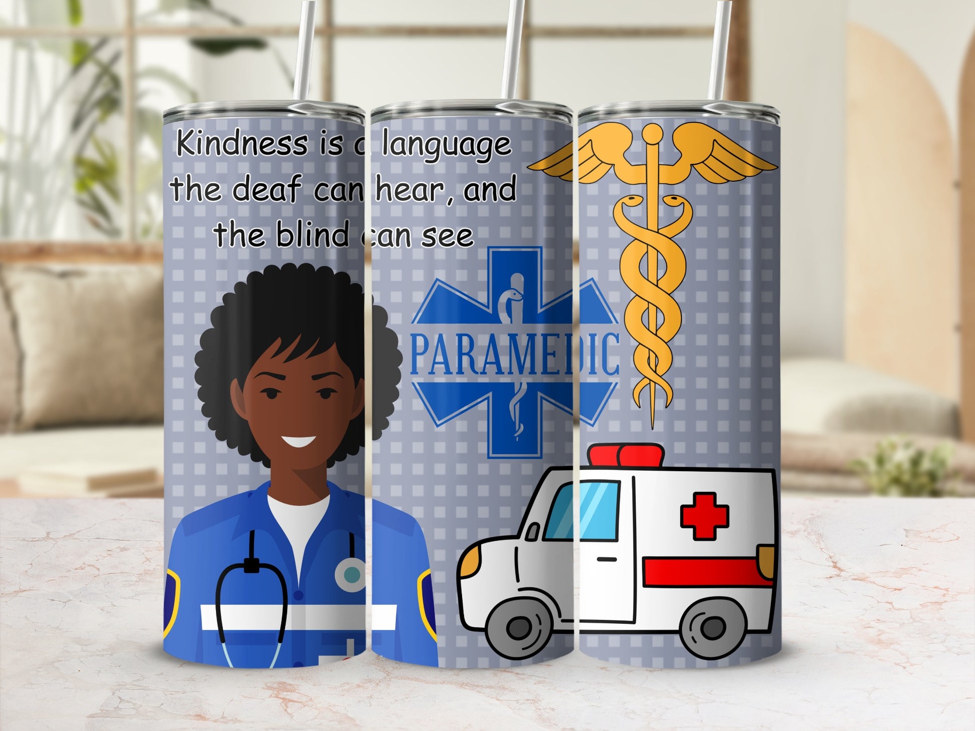 Kindness Is a Language Paramedic Tumbler Cup