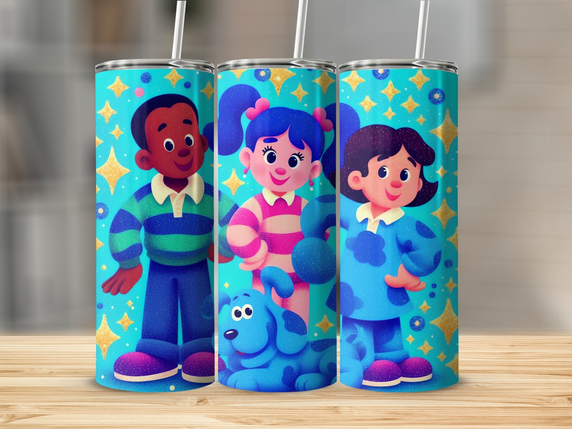 Colorful Cartoon Characters Design Tumbler Product