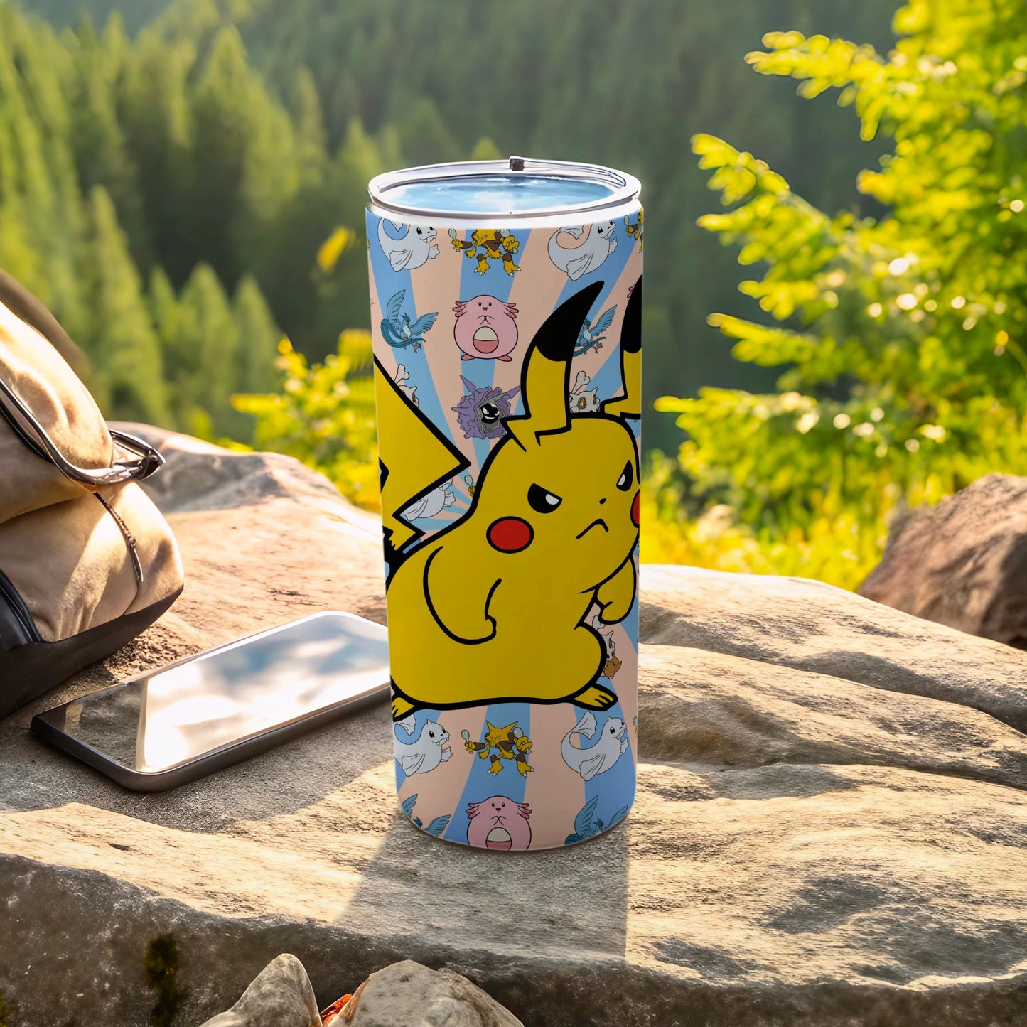 Pikachu and Friends Design on Travel Tumbler Product