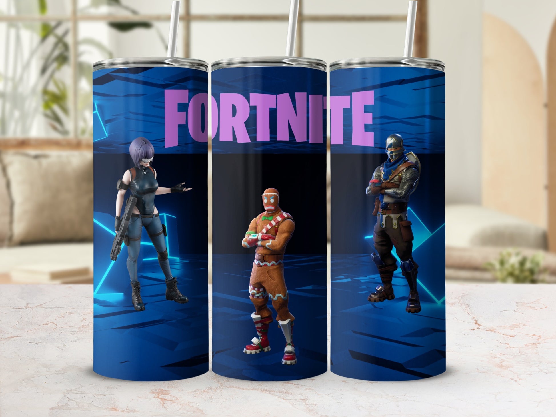 Fortnite Characters Insulated Tumbler with Straw