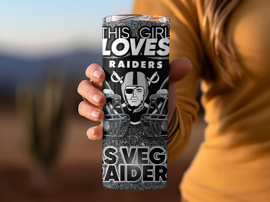 This Girl Loves Las Vegas Raiders Football Team Tumblers