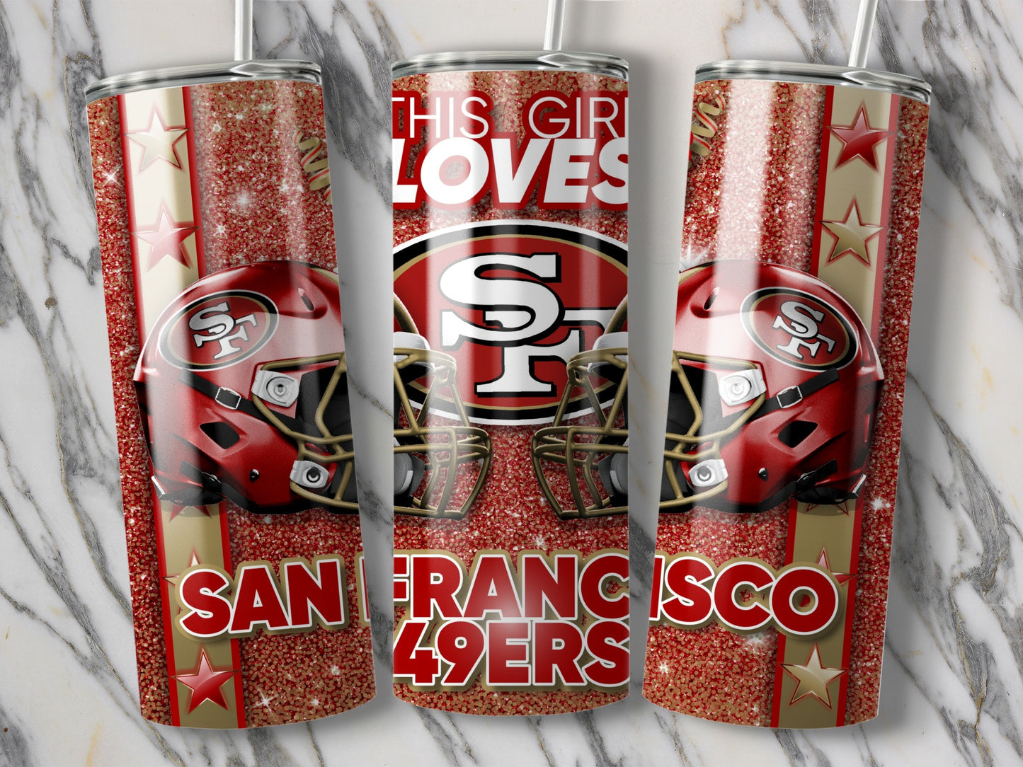 This Girl Loves San Francisco 49ers Helmets Team Tumblers