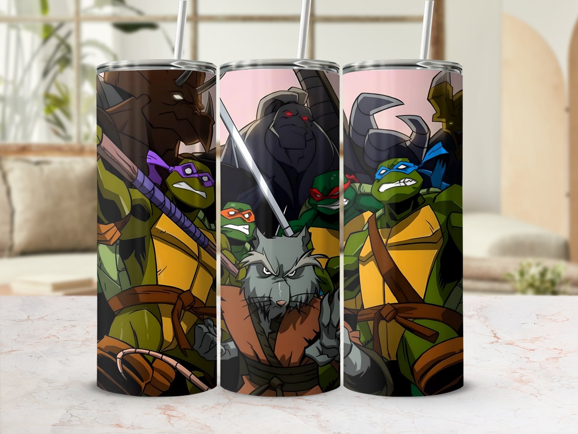 Teenage Mutant Ninja Turtles Design Stainless Steel Tumblers