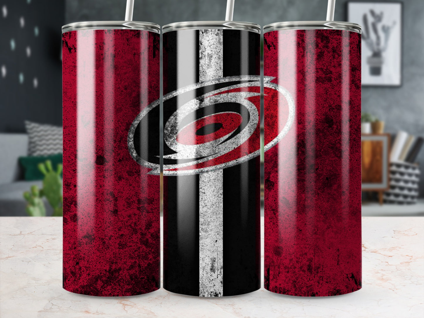 Carolina Hurricanes Grunge Texture Tumbler