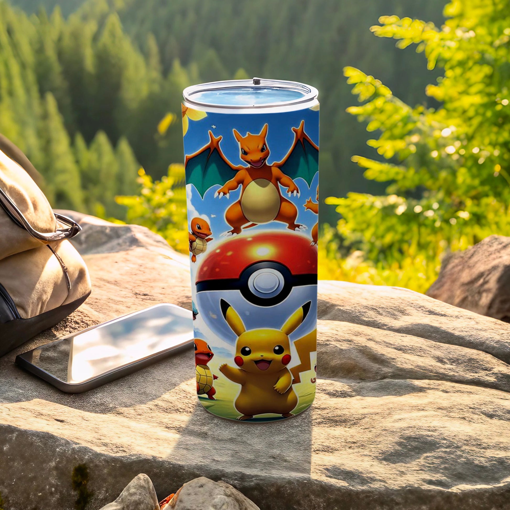 Vibrant Pokemon Design Stainless Steel Tumbler Cup
