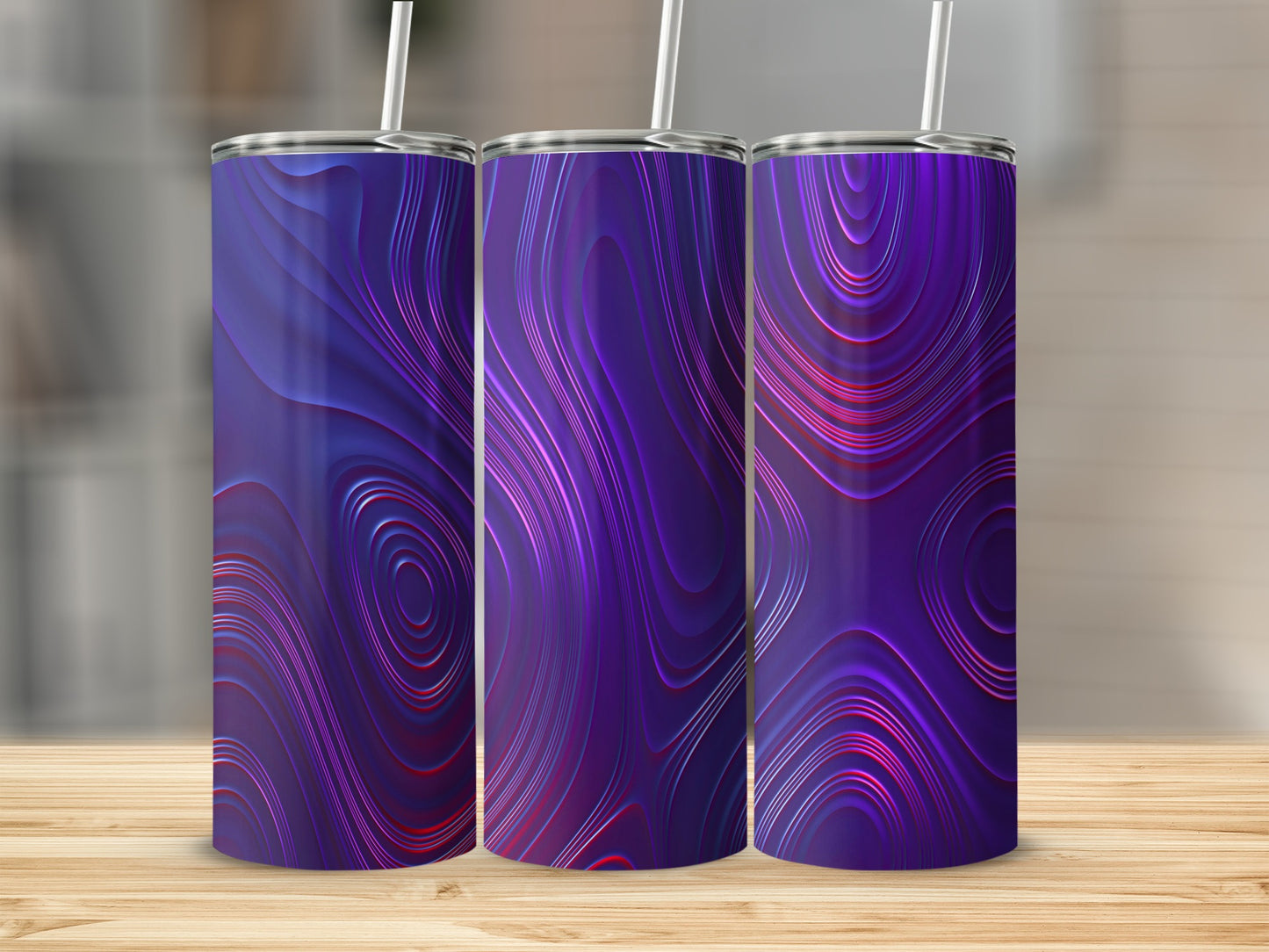 Radiant Purple Abstract Swirl Pattern Tumbler product type