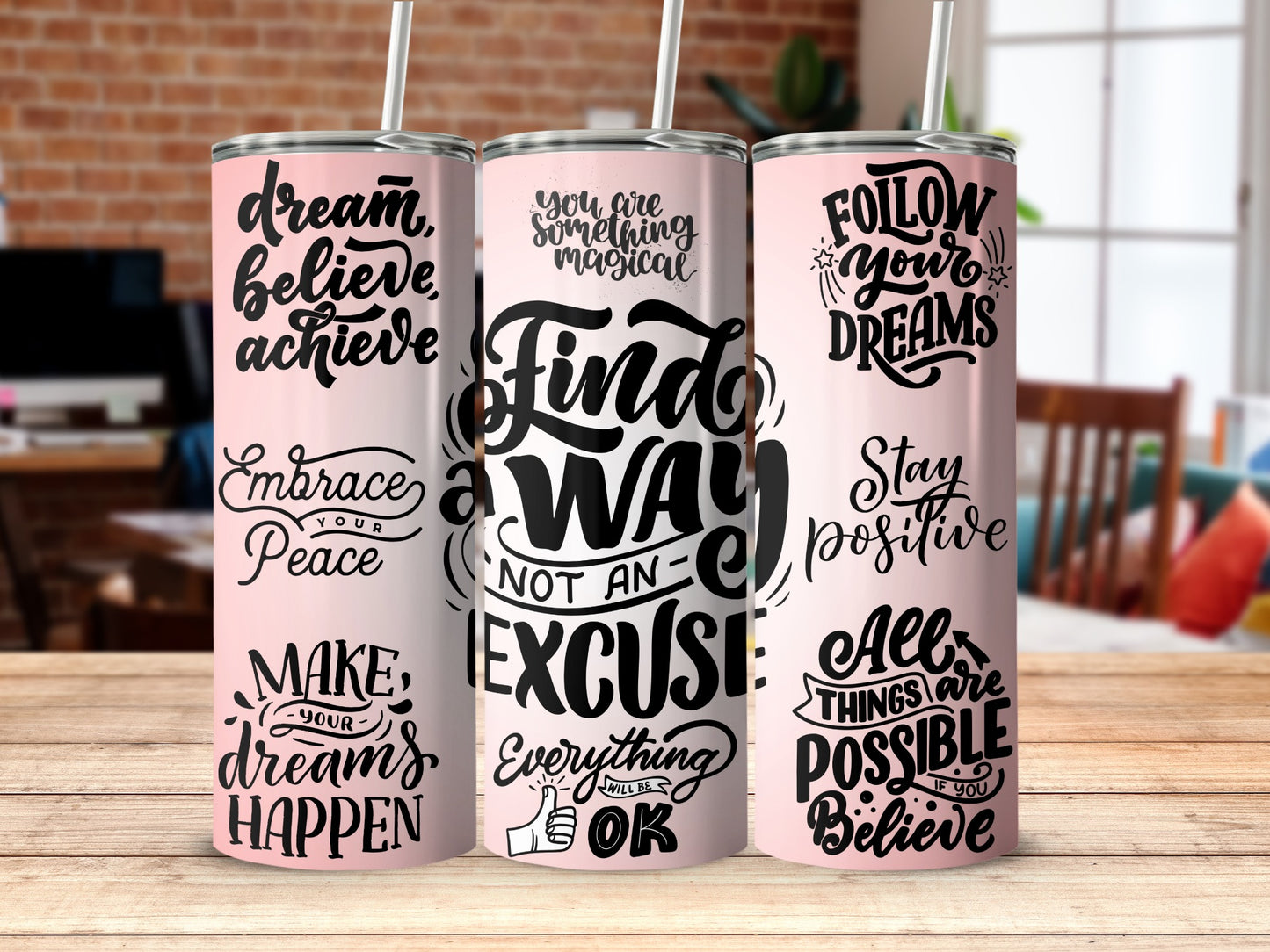 Motivational Quotes Travel Tumblers for Inspiration