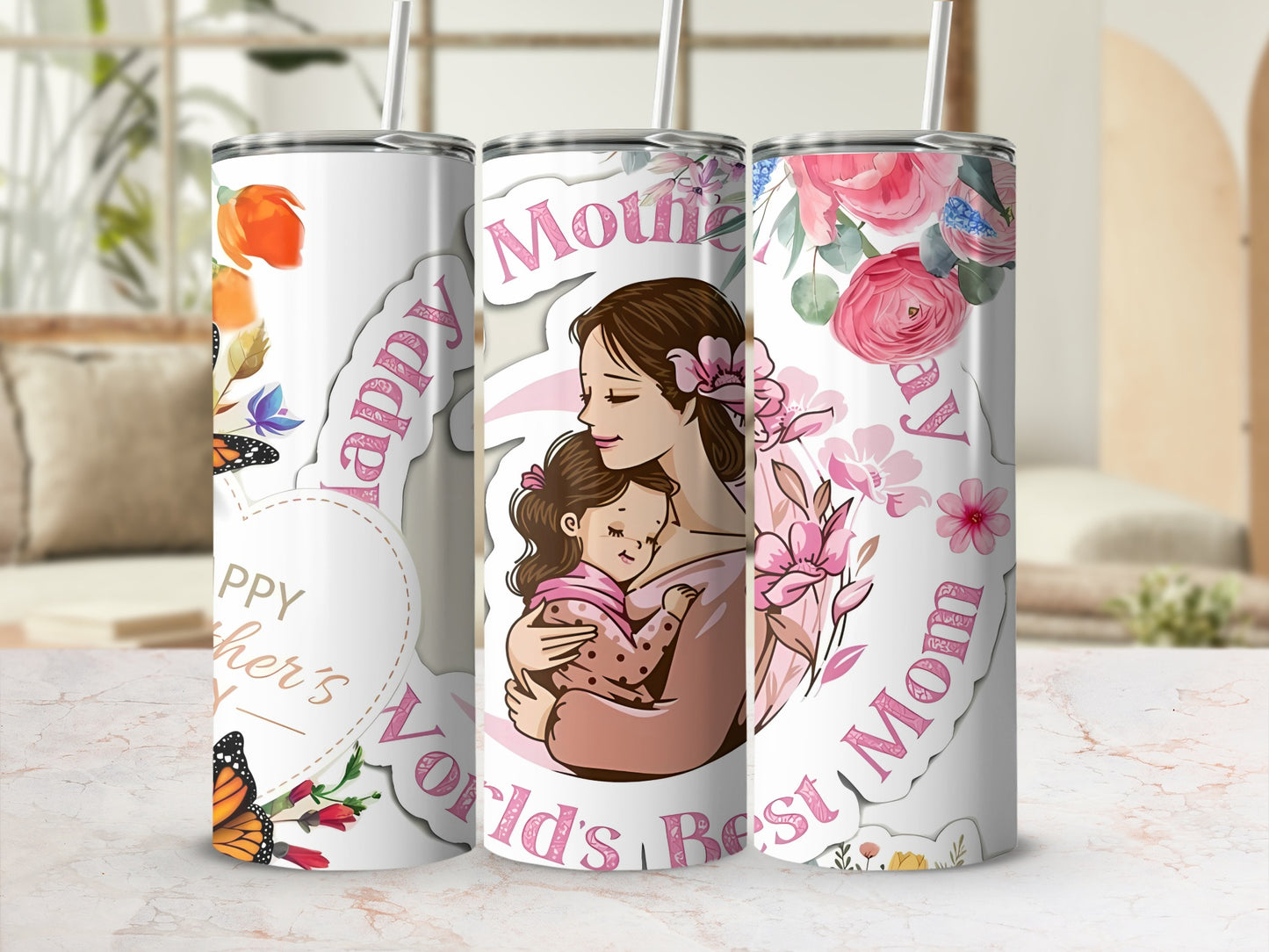 World's Best Mom Happy Mother's Day tumbler