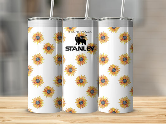 Sunflower Pattern Triple Tumbler 20oz Stainless Steel Cup