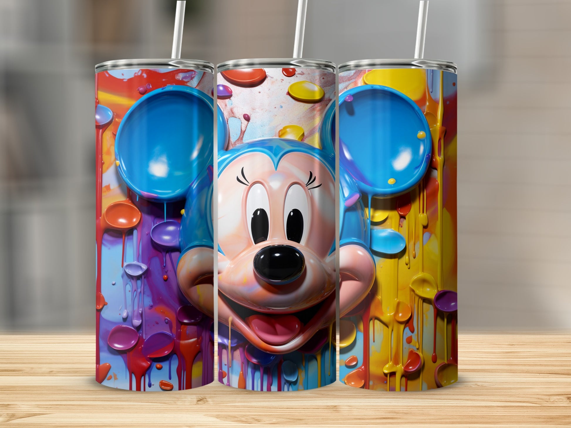 Colorful Cartoon Character Drinkware Tumblers
