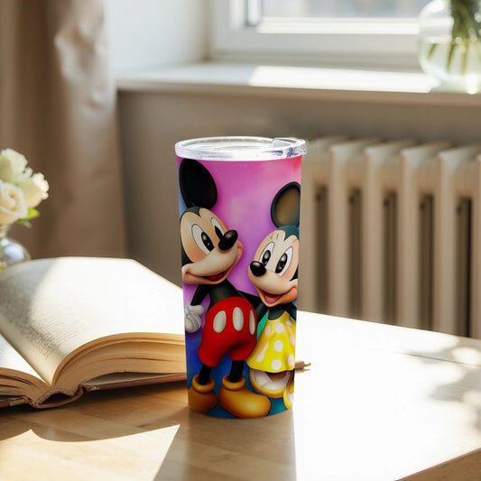 Colorful Mickey and Minnie Design Insulated Tumbler