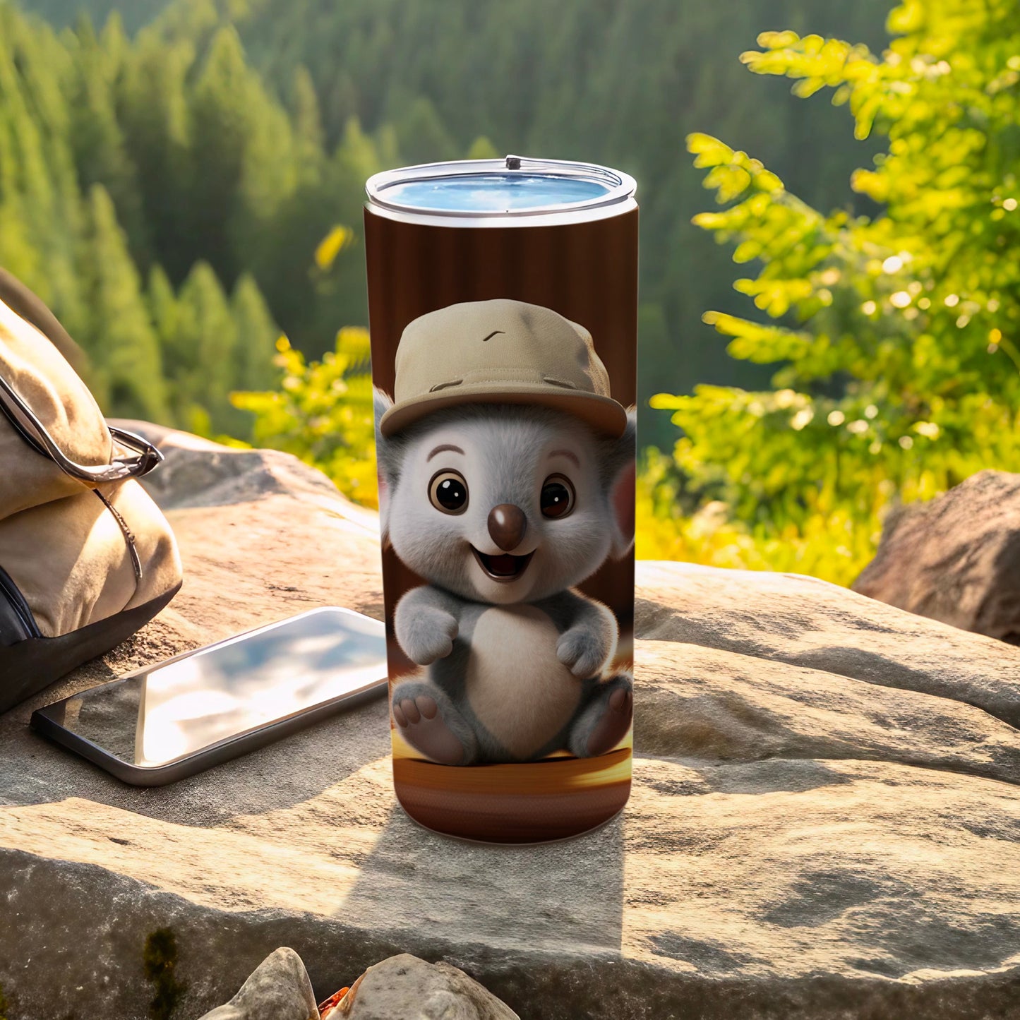 Adorable Cartoon Koala Design Tumbler for Kids