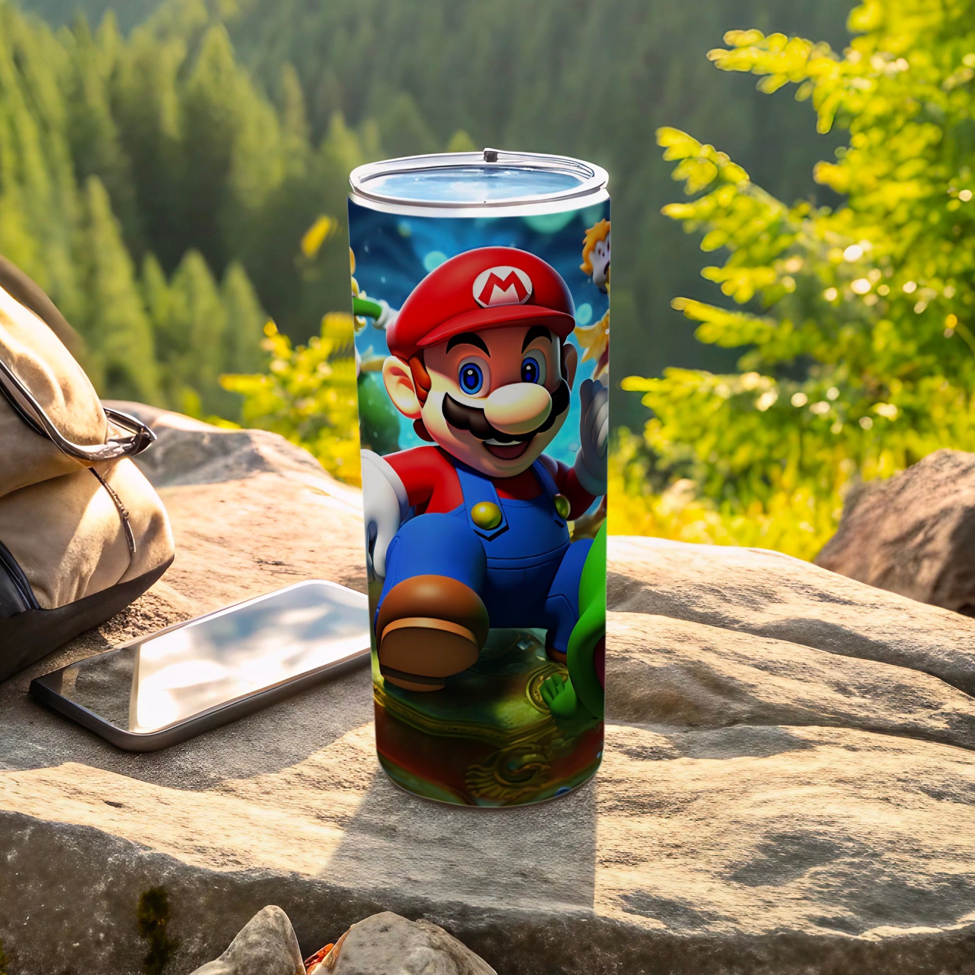 Colorful Mario Design Insulated Tumbler Travel Mug