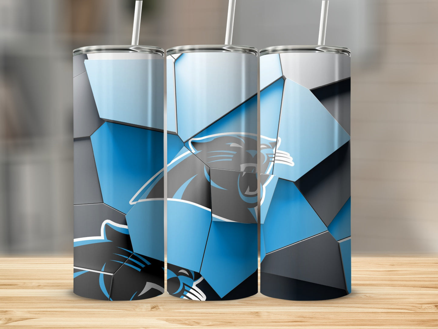 Geometric Panther Design for Sports Fan Unique Tumblers