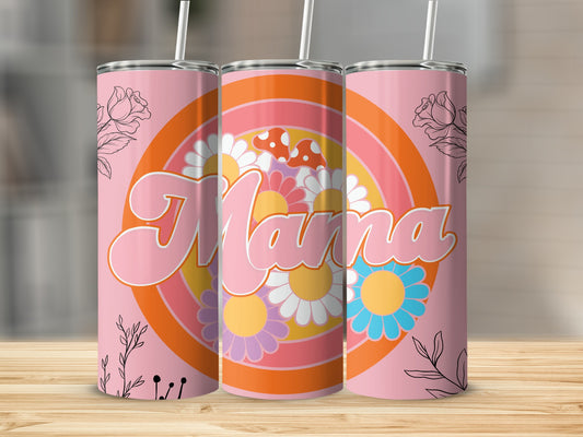 Floral Mama Design Tumbler Perfect for Mothers Gift