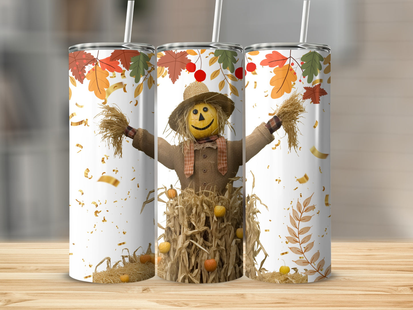 Autumn Scarecrow Themed Insulated Tumbler product