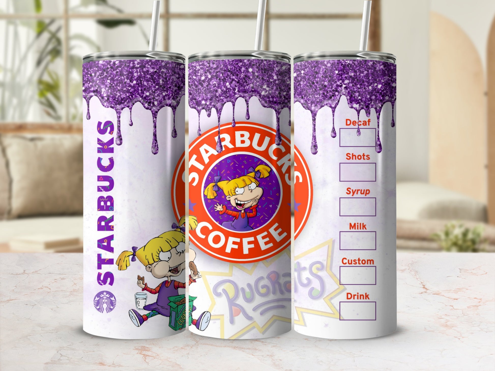 Starbucks Rugrats Themed Custom Tumbler Cup