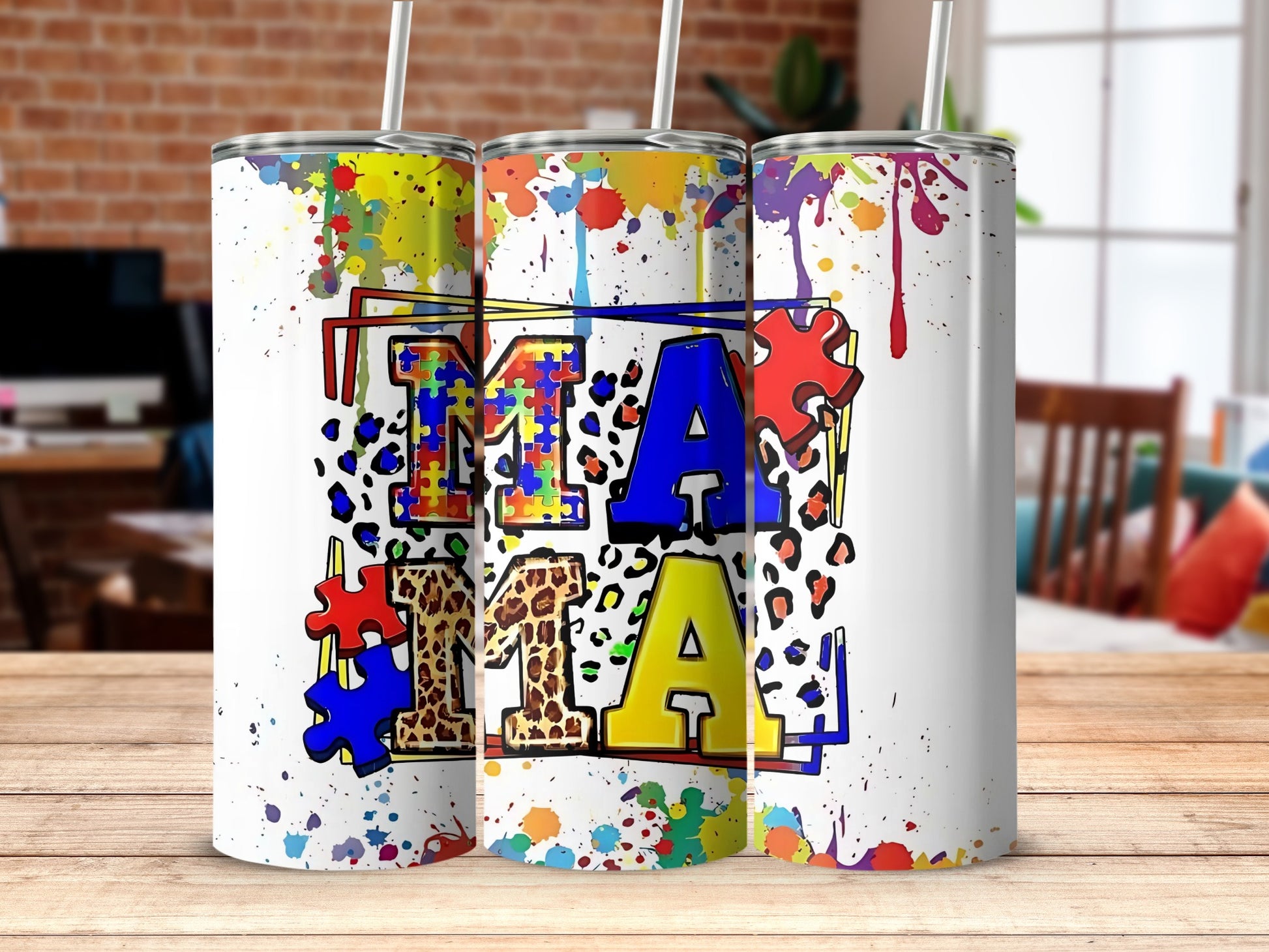 Colorful Splatter Mama Graphic Tumbler product