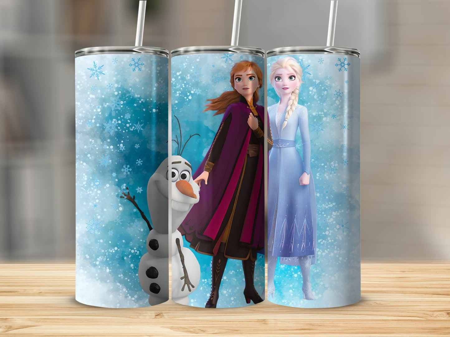 Frozen Character Insulated Tumbler Cup with Straw