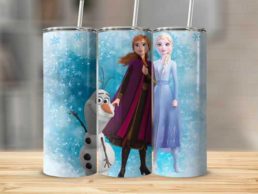 Frozen Character Insulated Tumbler Cup with Straw