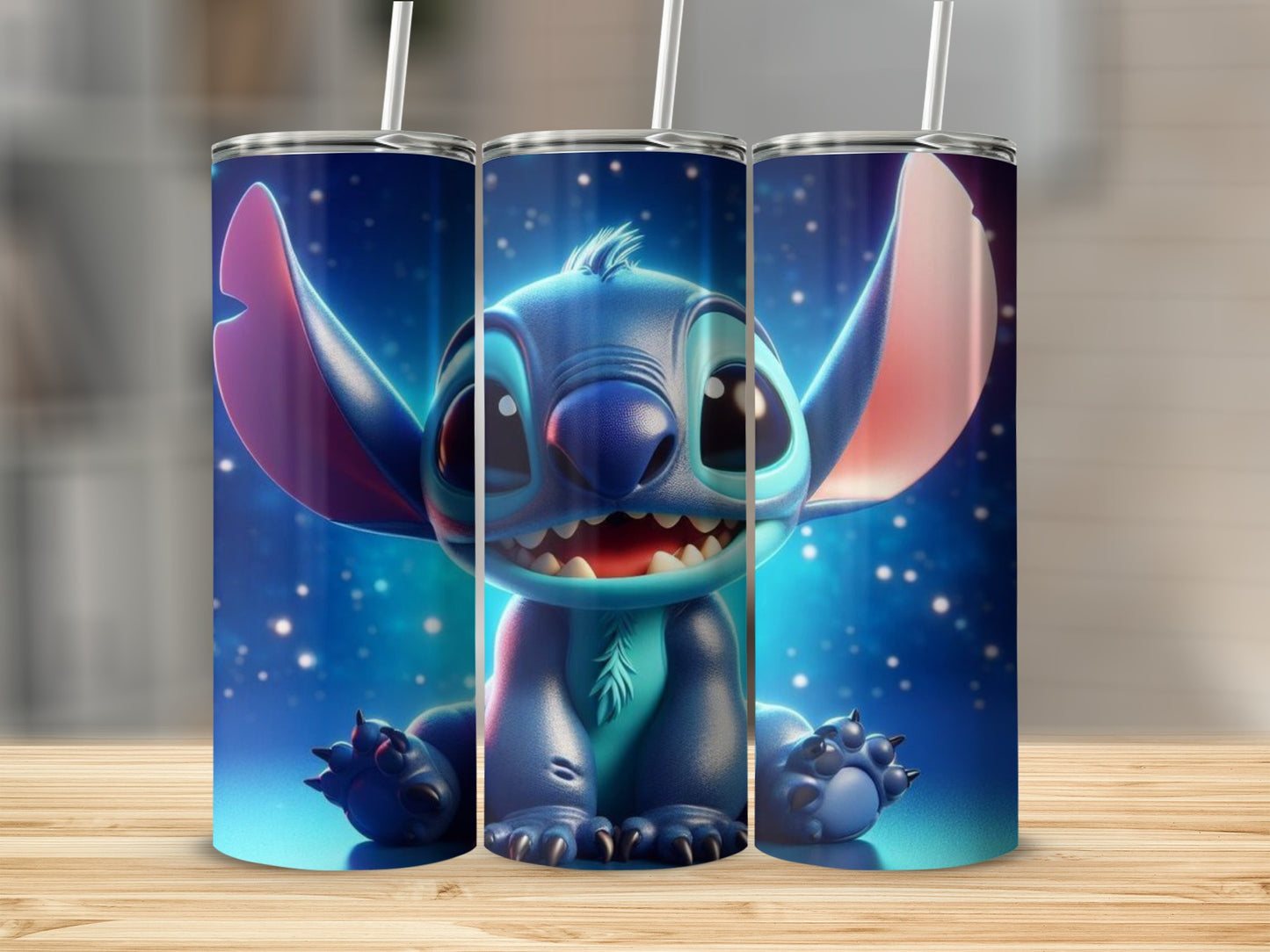 Cute Blue Alien Character Stainless Steel Tumbler
