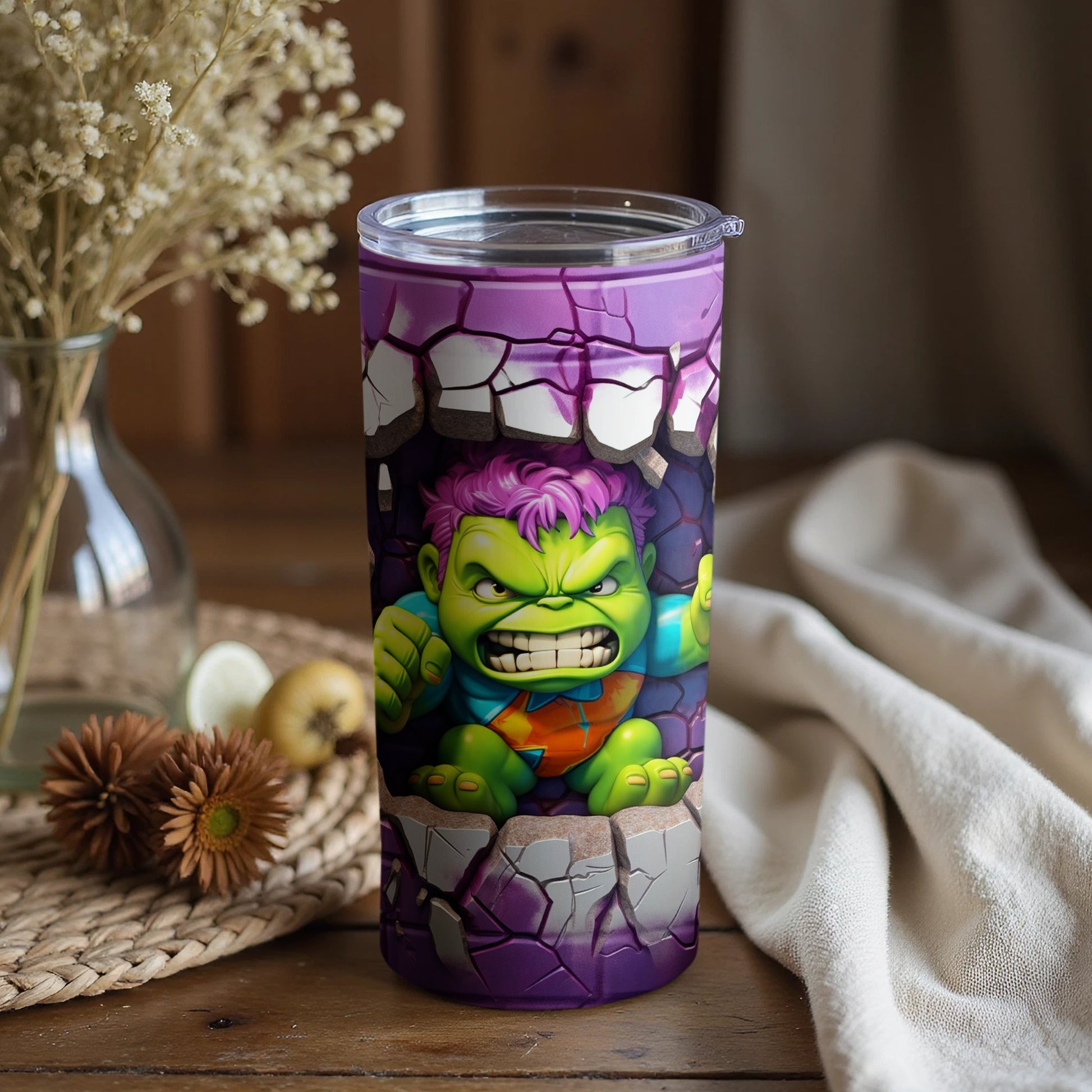 Hulk Inspired Shatter Effect Purple Tumbler product
