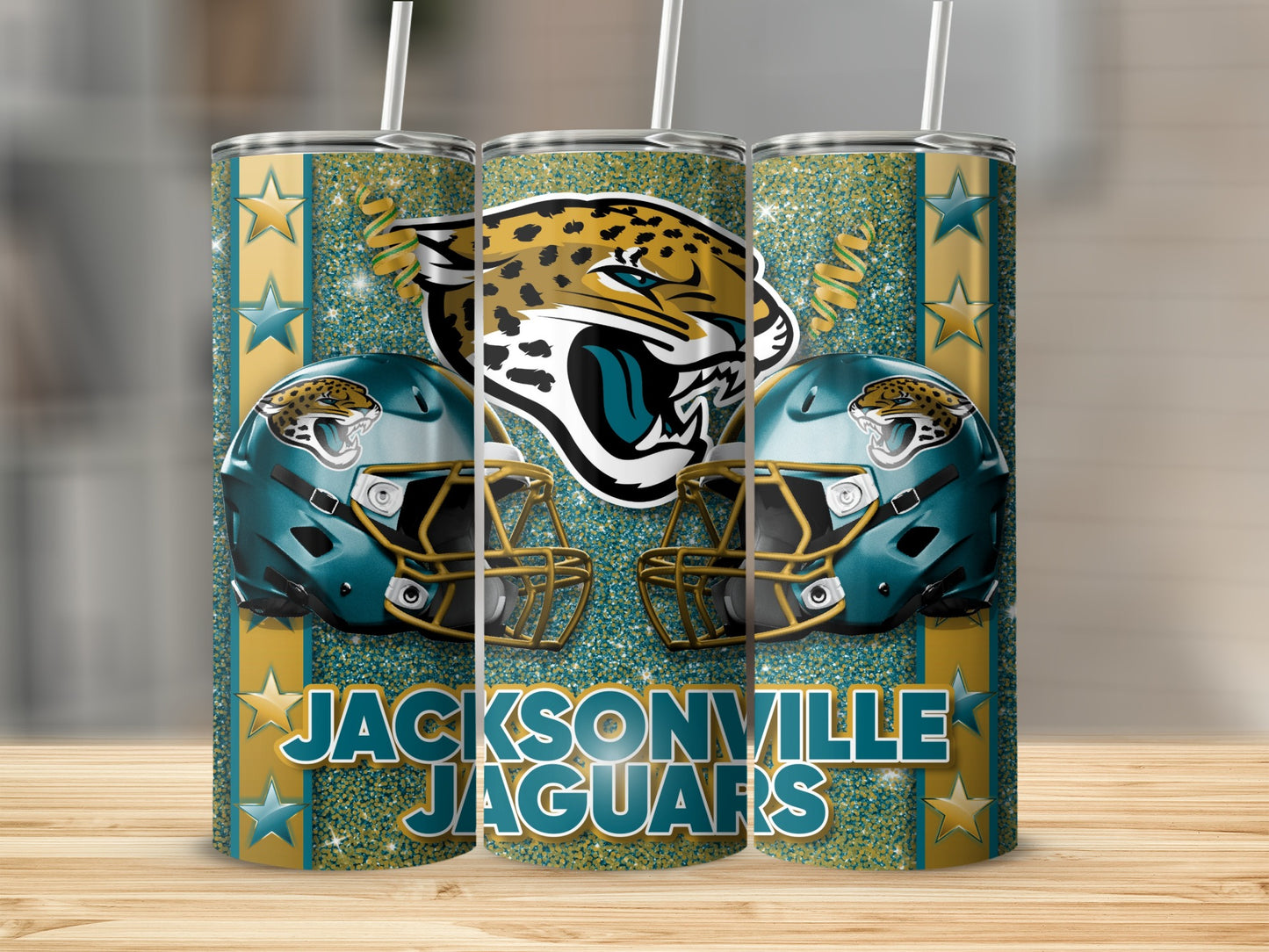 Jacksonville Jaguars Team Helmets Logo Design Tumblers