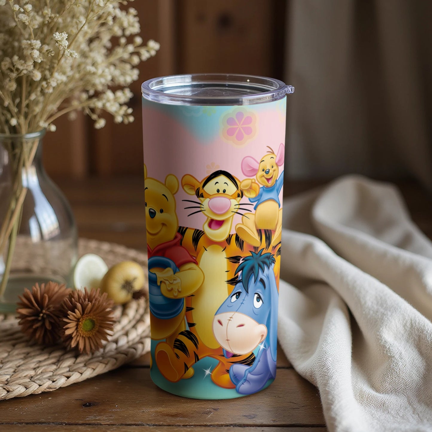 Cute Winnie the Pooh Disney Characters Tumbler