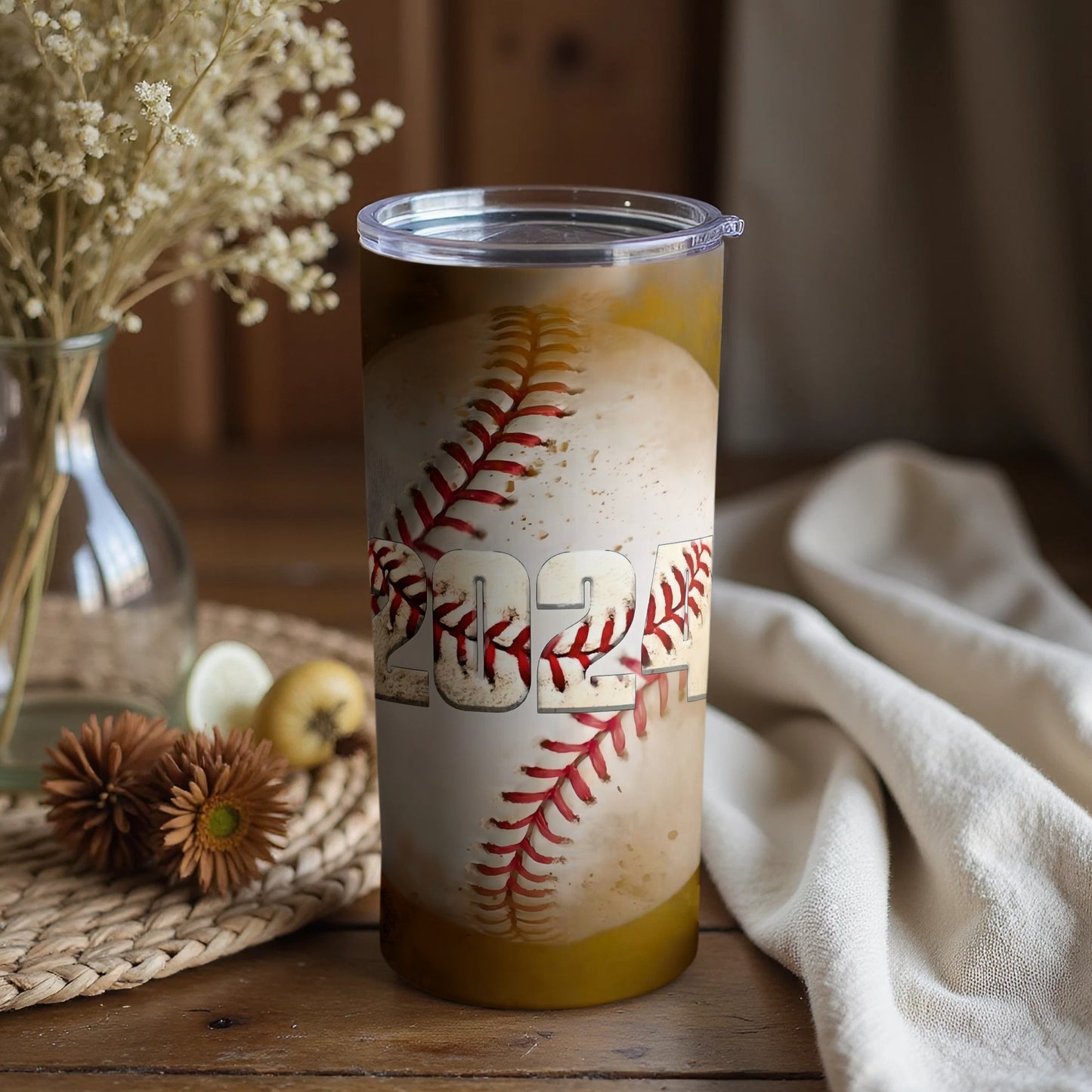 2024 Baseball Design Tumbler Sports Fan Gift
