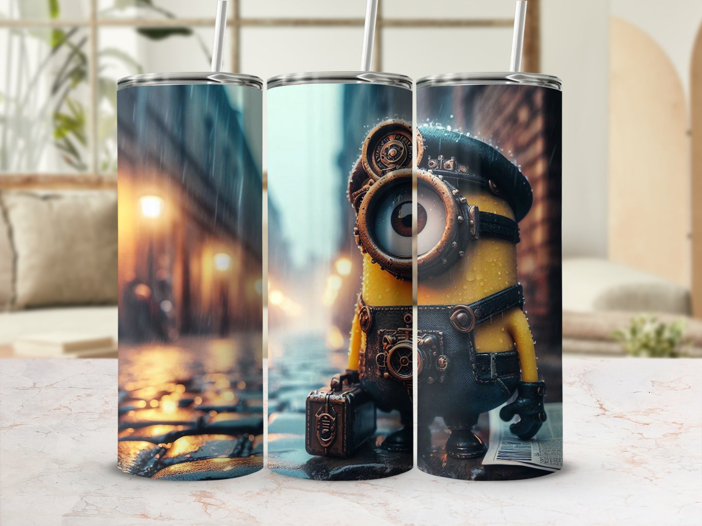 Steampunk Minion Themed Insulated Tumbler