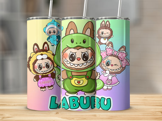 Cute Labubu Character Tumblers with Straw 20oz Size
