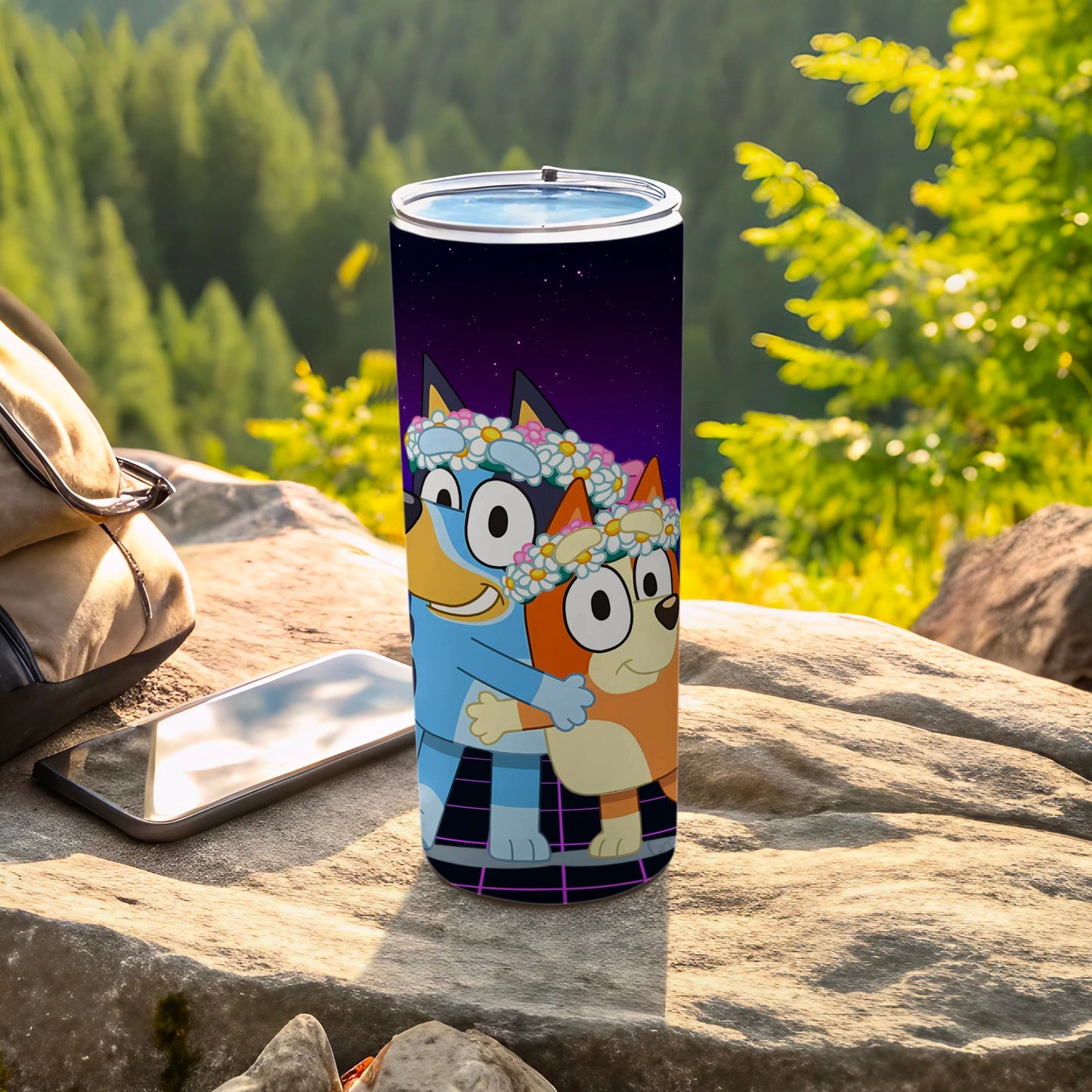Adorable Cartoon Flower Crown Design Insulated Tumbler