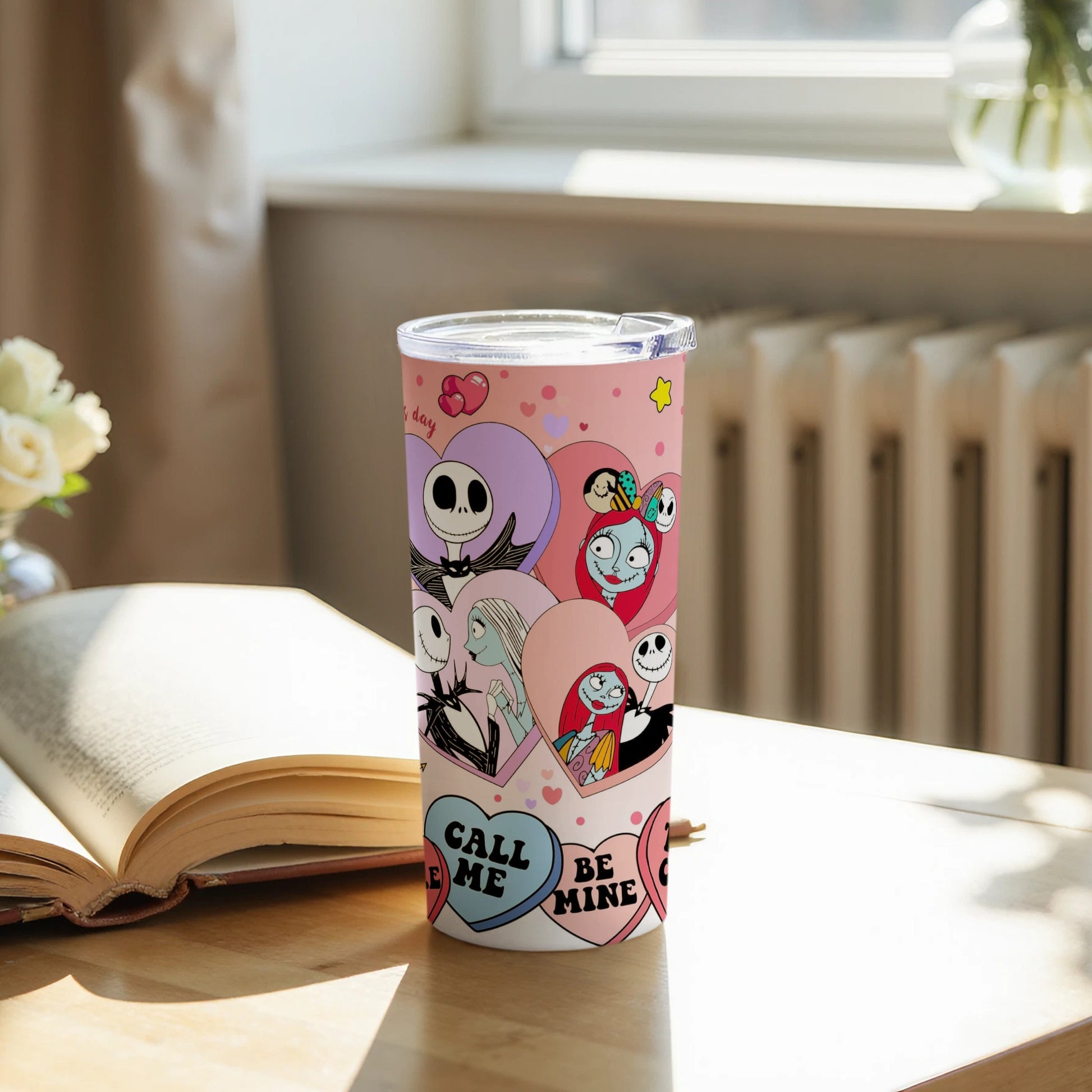 Cute Call Me Be Mine Themed Drinkware Tumbler