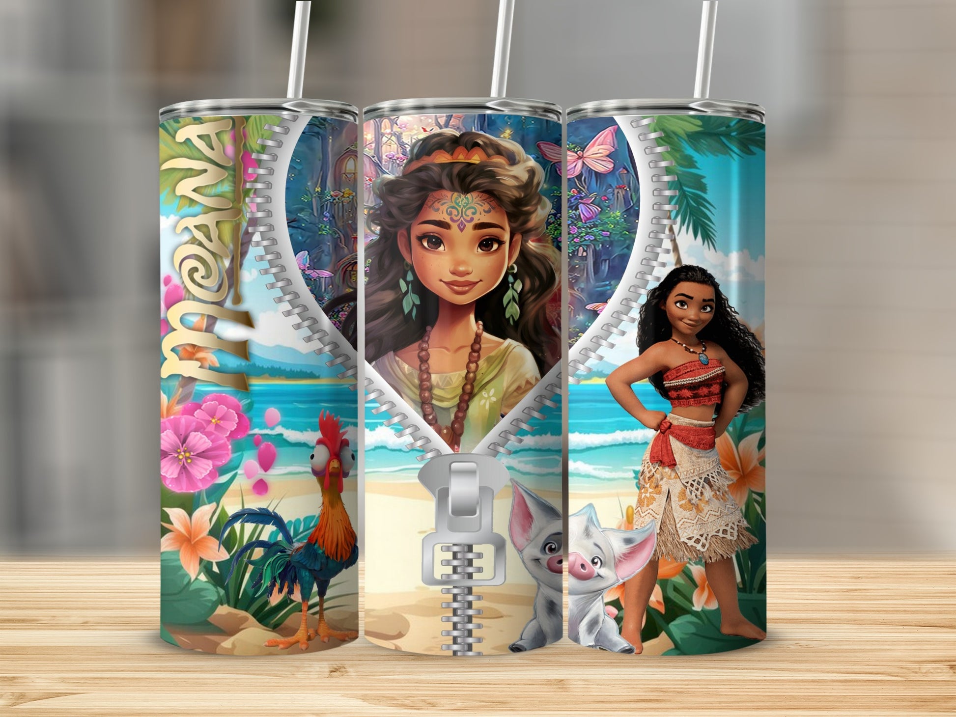 Moana Animated Characters Themed Tumbler Flask