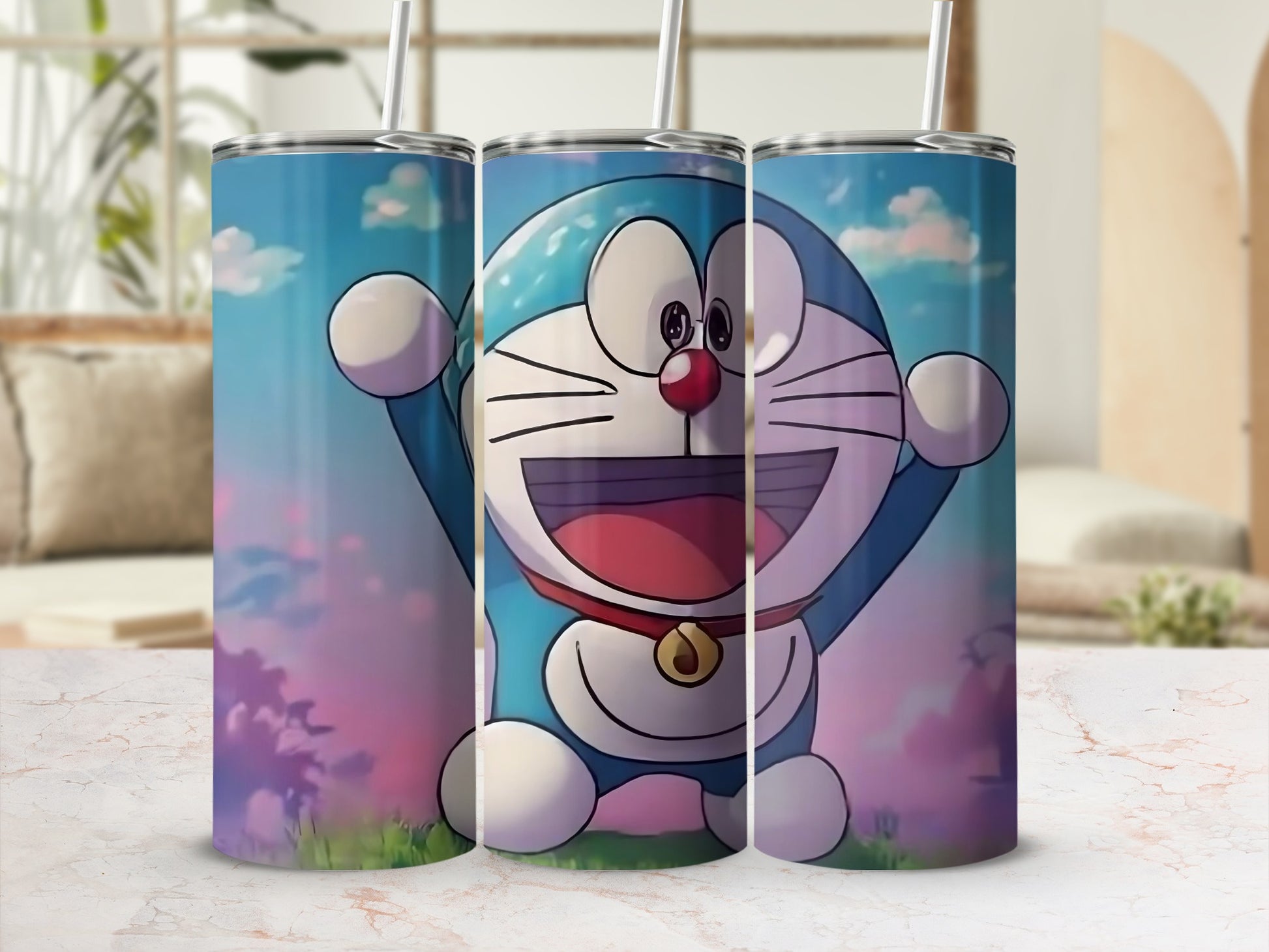 Doraemon Cartoon Character Cute Tumbler Drinkware