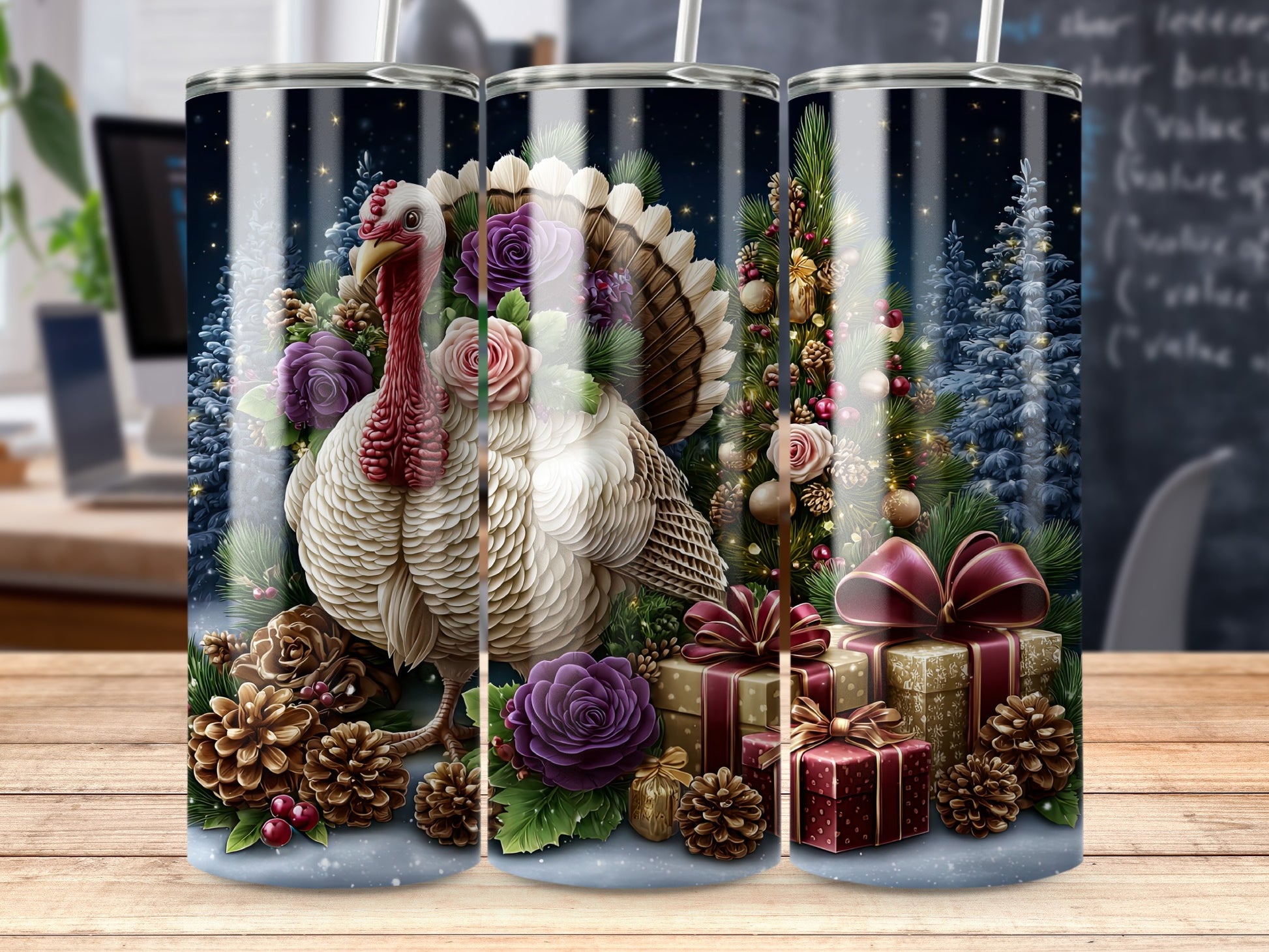 Festive Season Turkey Christmas Vacuum Insulated Tumbler