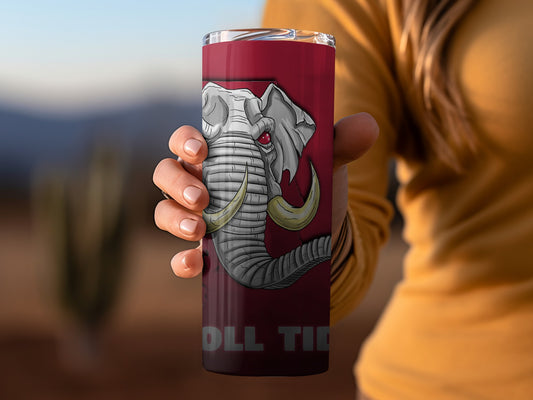 Roll Tide Elephant Insulated Beverage Tumbler Cup