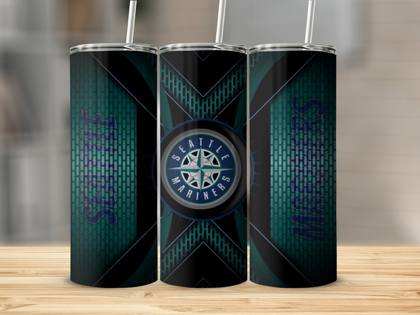 Seattle Mariners Team Logo Graphic Design For True Fans Tumblers
