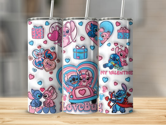 Cute Animated Character LoveBug My Valentine Tumbler
