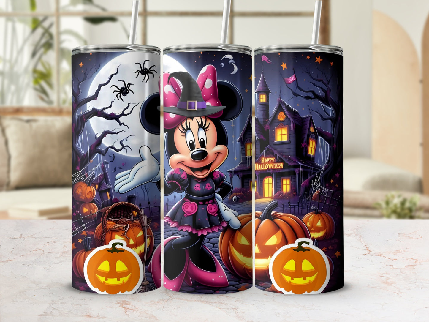 Minnie Mouse Halloween Spooky Night Tumbler Design