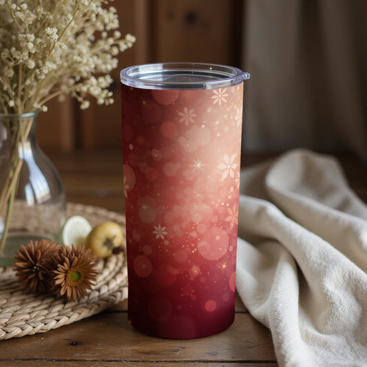 Festive Holiday Glitter Design Red Tumbler Product